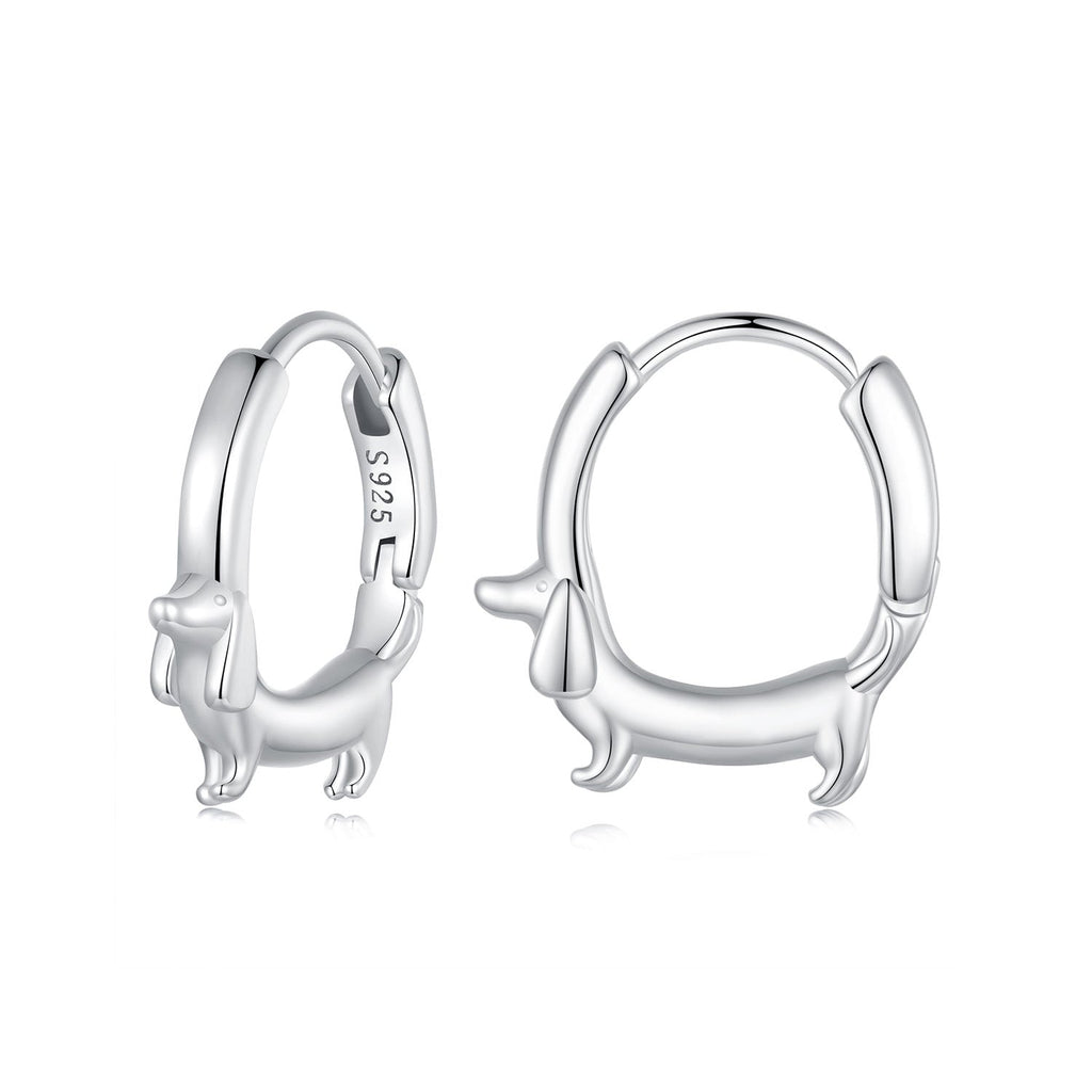 925 Sterling Silver Earrings 14*3mm with 11mm Inner Diameter for Women