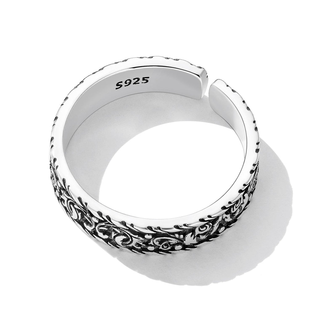 925 Oxidized Silver 0.5cm Ring