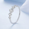 925 Sterling Silver Ring Size 6.0 with Pavé CZ in White Gold Finish for Women