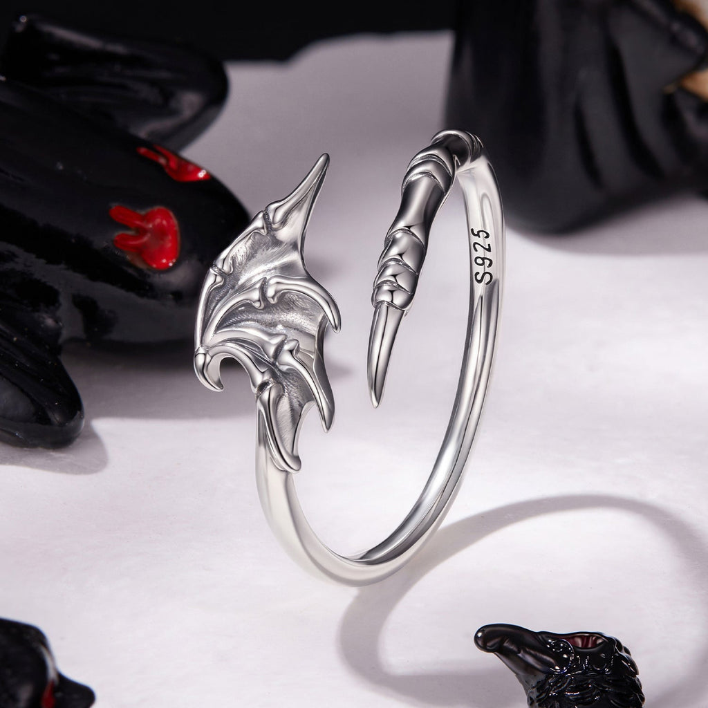 925 Sterling Silver Oxidized Silver 0.7cm Swing Rings for Women