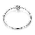 925 Sterling Silver 5.8CM Diameter and 0.3CM Thick Bracelet for Women