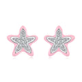 925 Sterling Silver Enamel CZ Earrings for Women