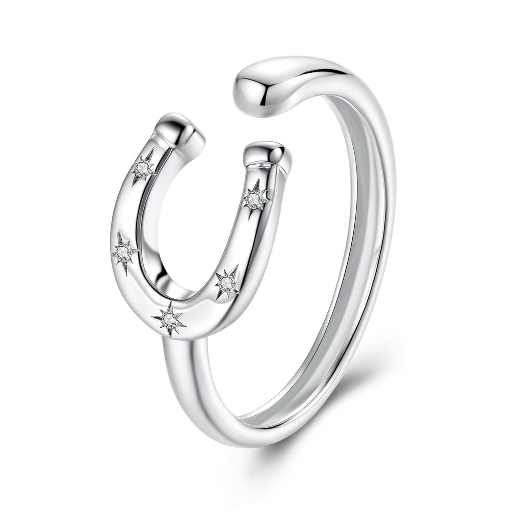 925 Sterling Silver & White Gold Plated Pavé CZ Ring