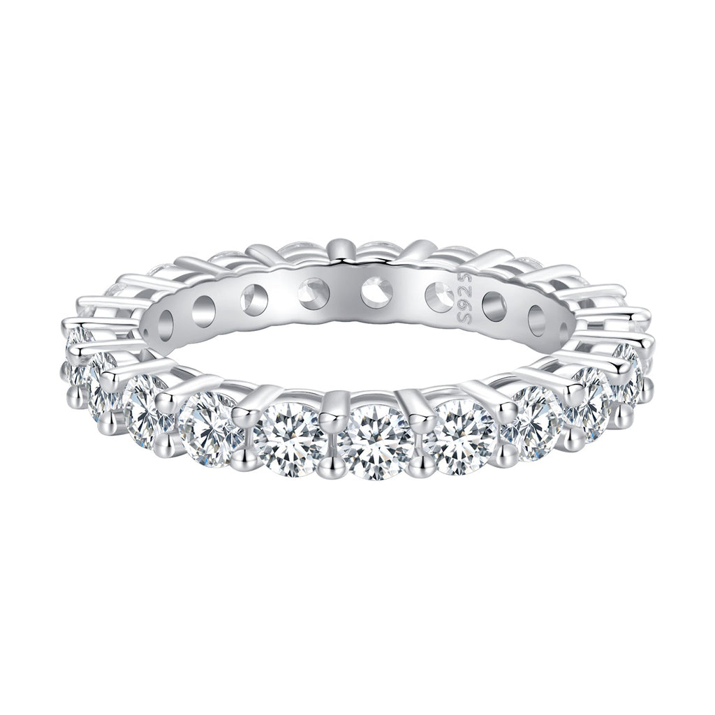 925 Sterling Silver Moissanite 0.1ct Ring Size 6 for Women