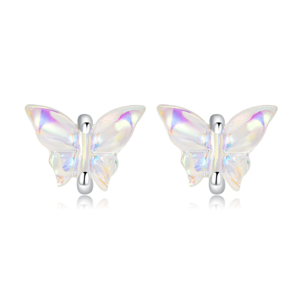 925 Sterling Silver Earrings with Resin and Oxidized Silver for Women