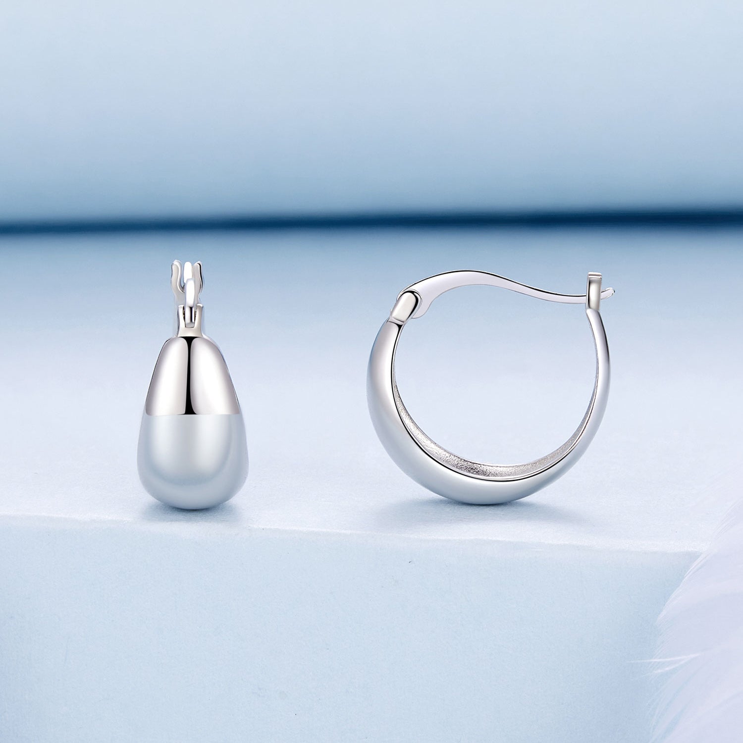 925 Sterling Silver White Gold Plated Earrings for Women