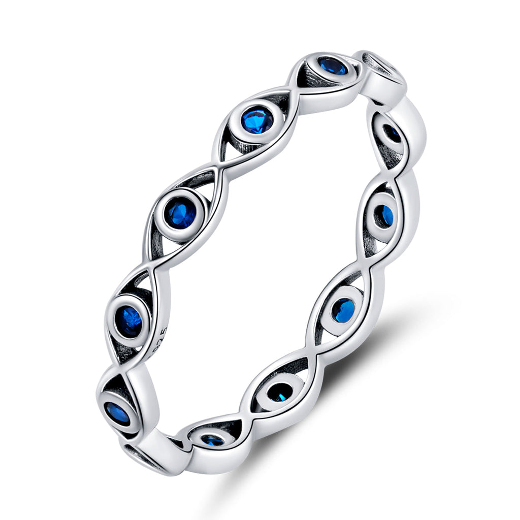 925 Sterling Silver Oxidized CZ Pavé Setting Ring Size 6.0 for Women