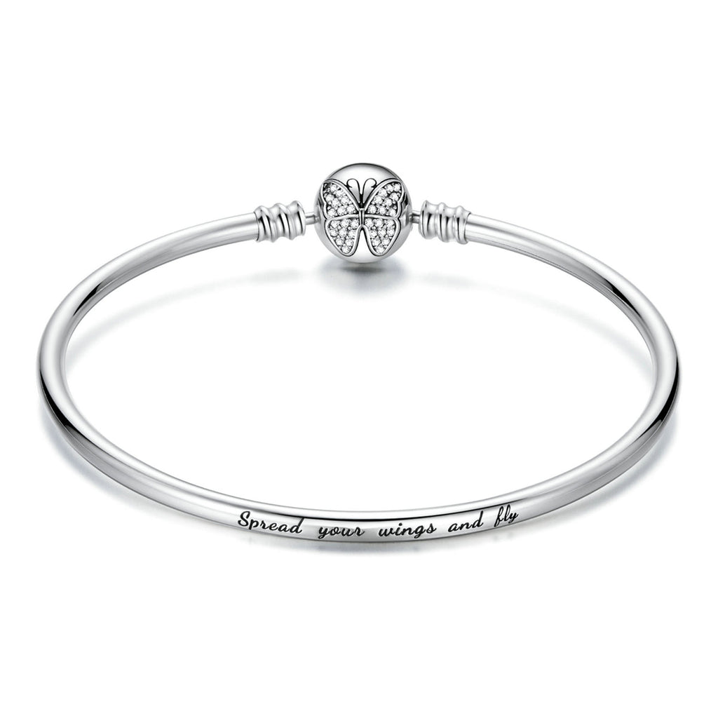 925 Sterling Silver 17.0 cm Oxidized CZ Bracelet for Women