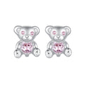 925 Sterling Silver Earrings with CZ in White Gold Plating