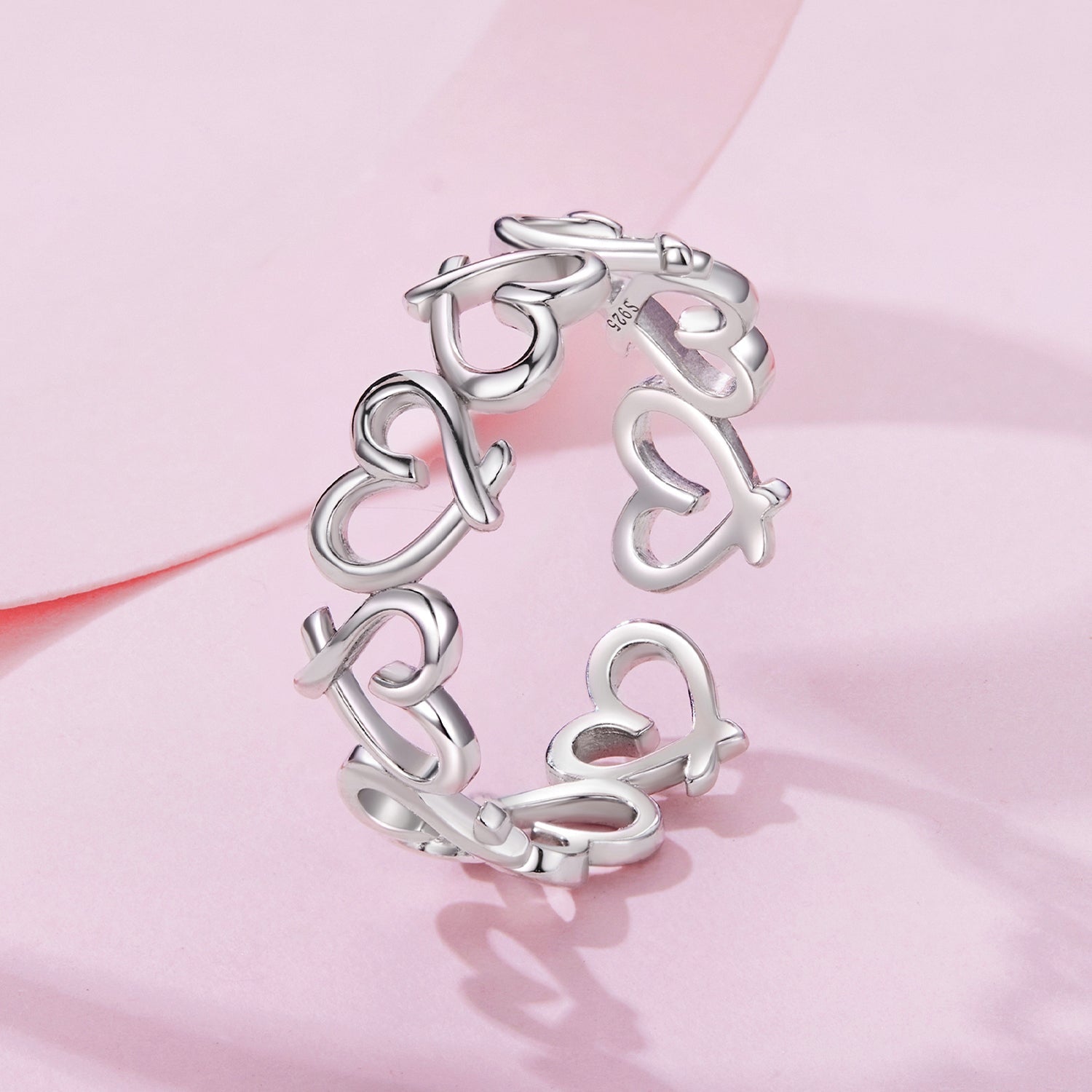 925 Sterling Silver and White Gold Plated Ring for Women
