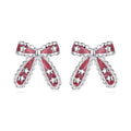 925 Sterling Silver Earrings with Enamel Process in White Gold Plating for Women
