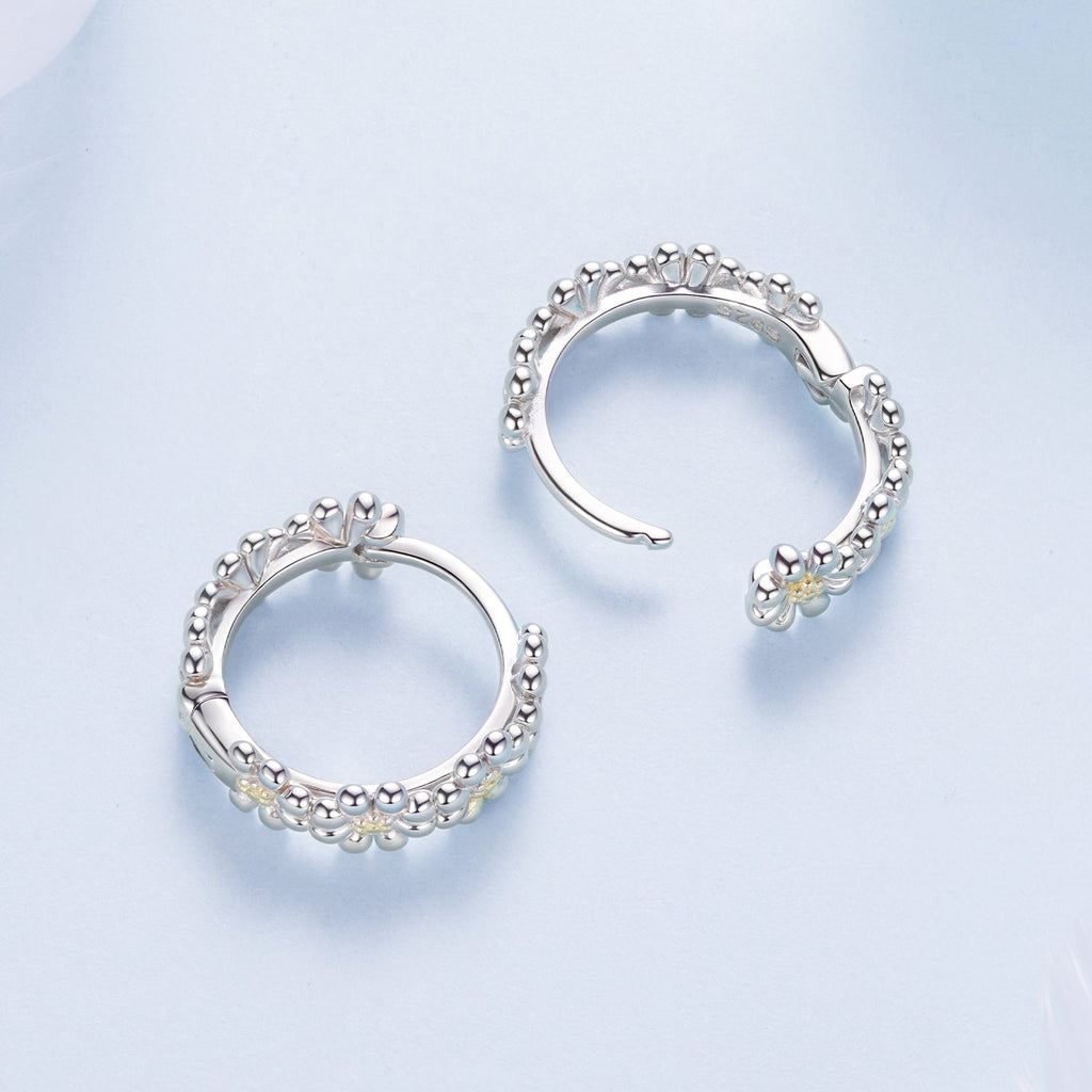925 Sterling Silver Plated White Gold Earrings for Women