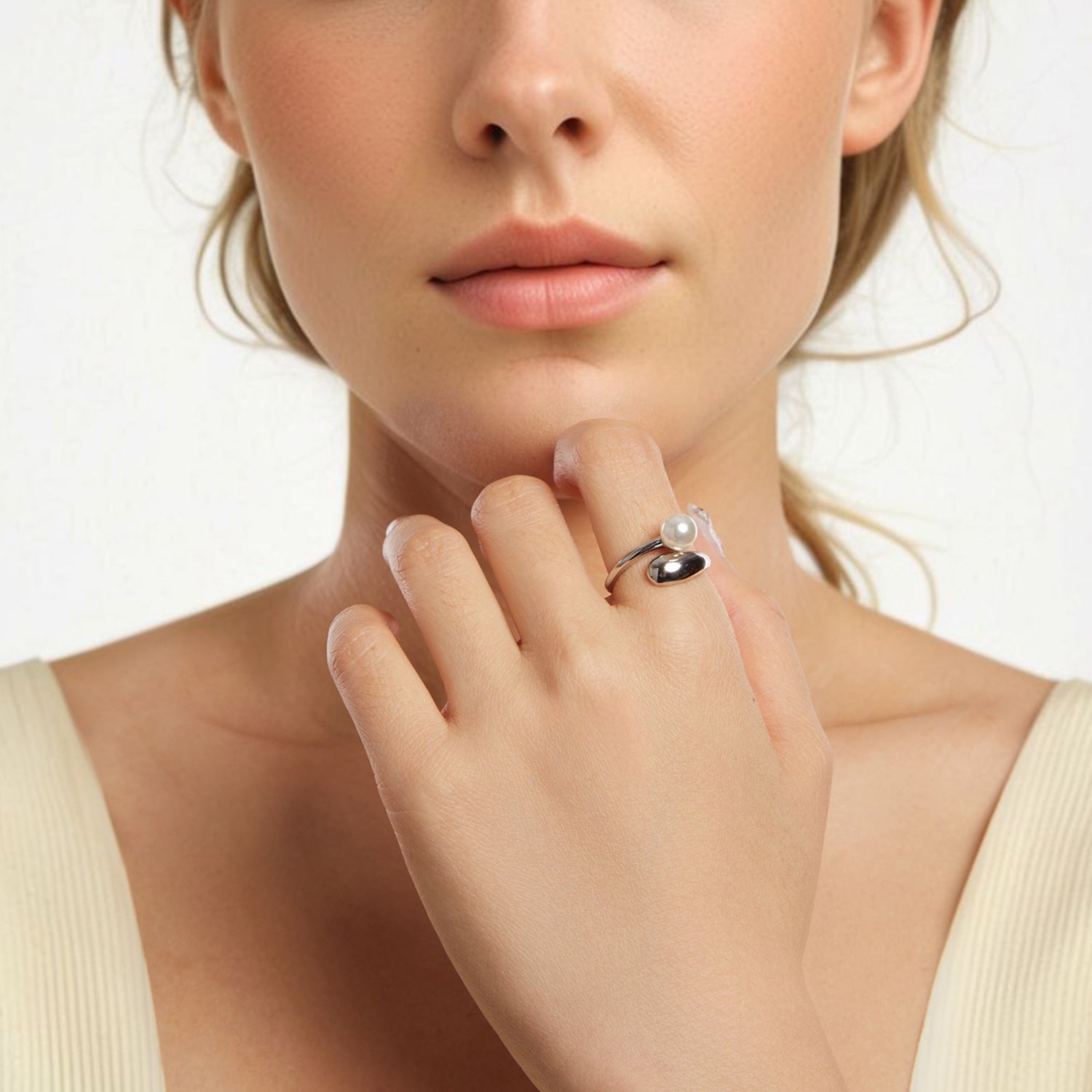 925 Sterling Silver Quality Shell Pearl Ring for Women