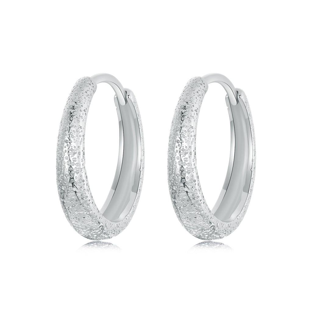925 Sterling Silver Earrings 16*3mm with Platinum Plating for Women