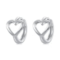 925 Sterling Silver Plated White Gold Earrings for Women