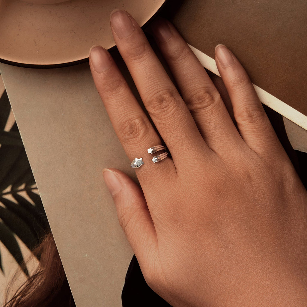 925 Sterling Silver Ring with Oxidized Finish - Width 0.15-0.8cm for Women