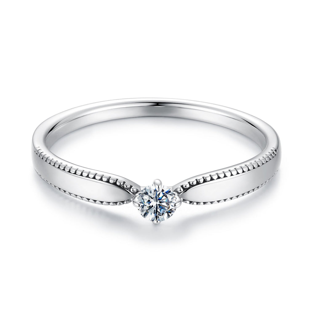 925 Sterling Silver Moissanite Ring Size 6 for Women