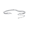 925 Sterling Silver Plated Platinum 140mm Chain Thickness 3mm Bracelet for Women