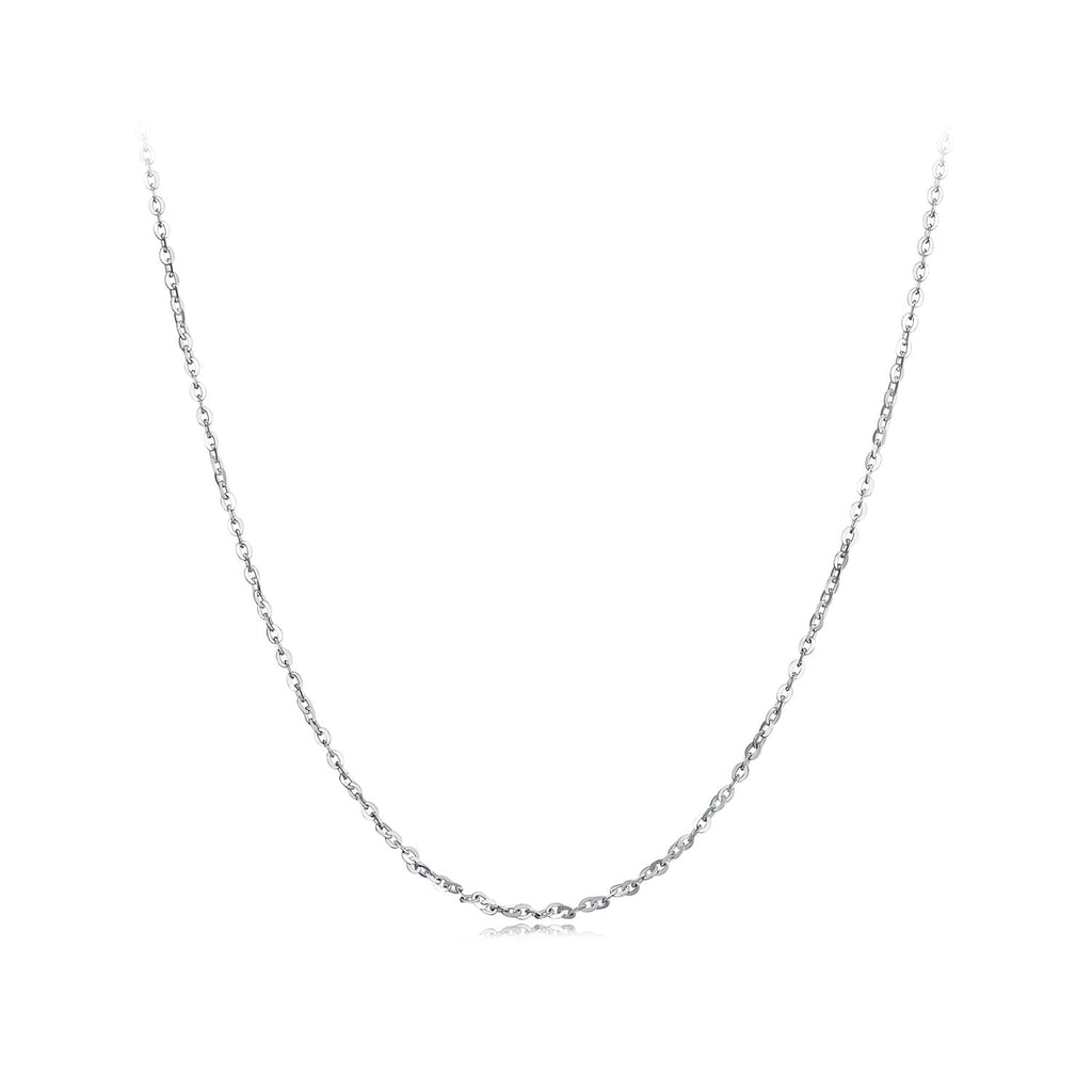 925 Sterling Silver Plated Platinum Necklace 45.0 cm for Men