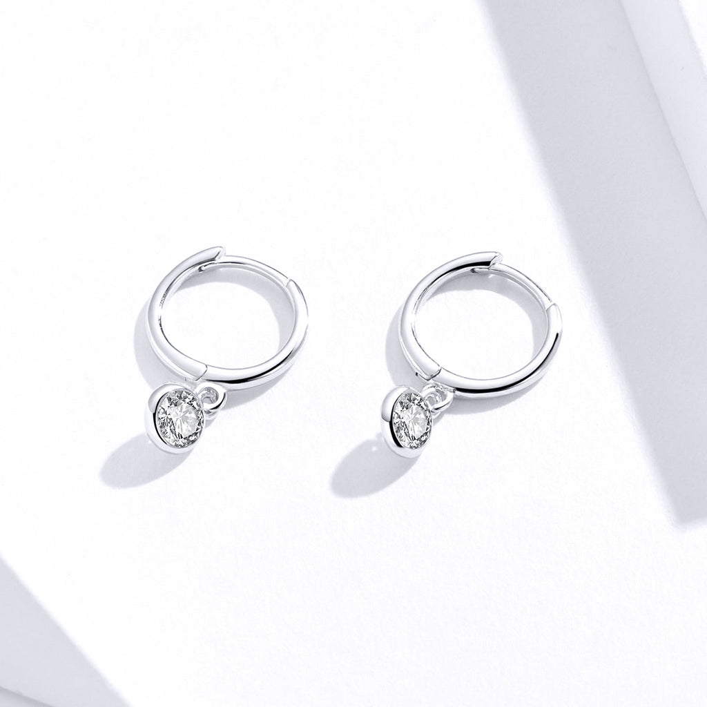 925 Sterling Silver Gold Plated Pavé Setting CZ Earrings for Women