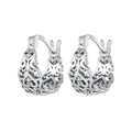 925 Sterling Silver Earrings with Pavé Setting CZ