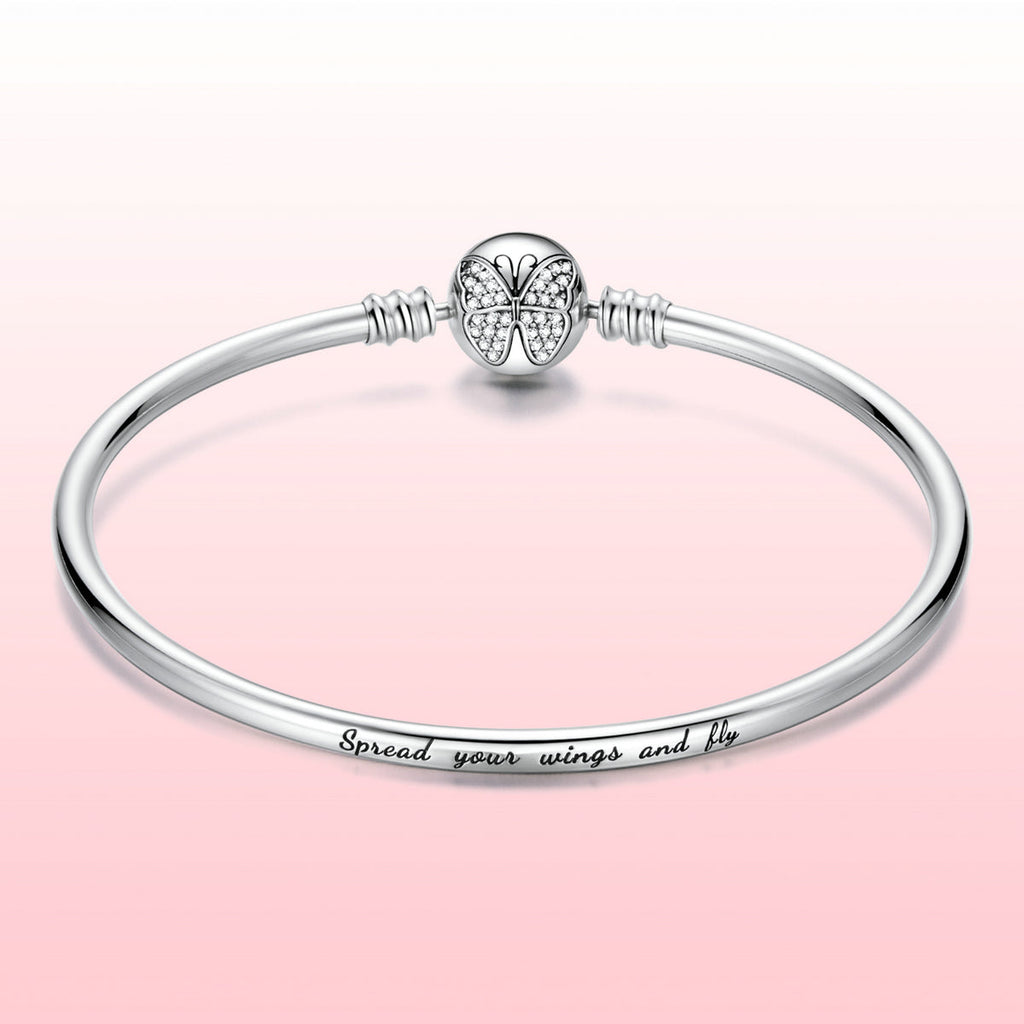 925 Sterling Silver 17.0 cm Oxidized CZ Bracelet for Women