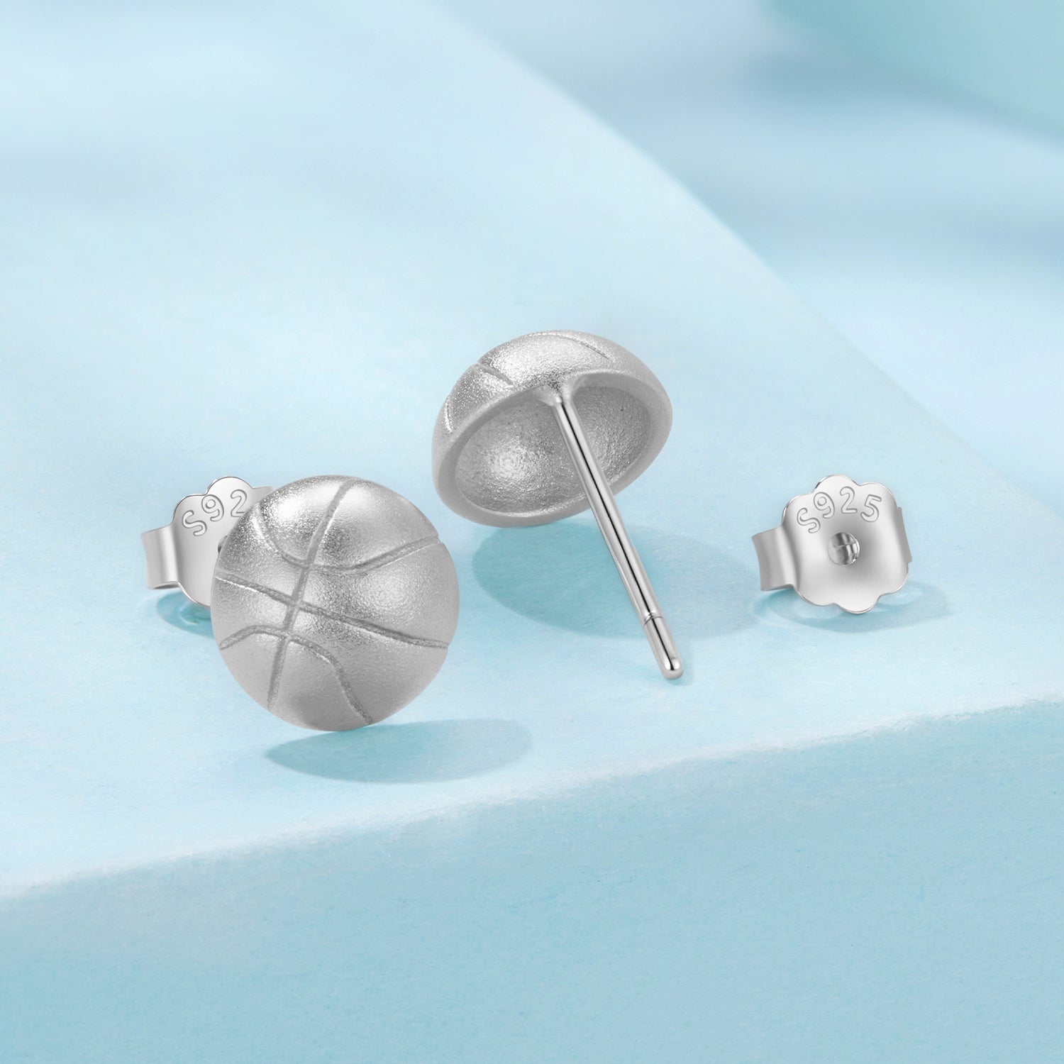 925 Sterling Silver Plated White Gold Earrings