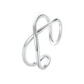 925 Sterling Silver Oxidized 0.7cm Ring for Women