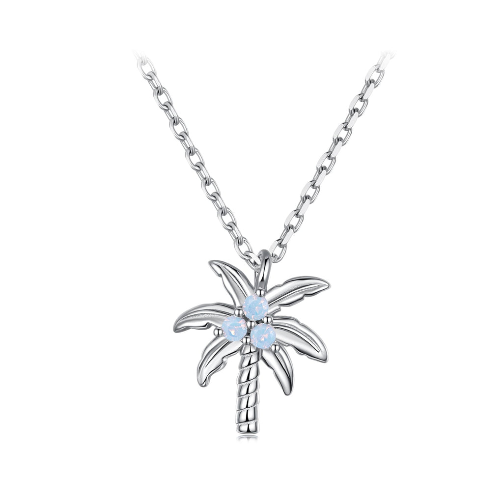 925 Sterling Silver + Nano Opal Stone Pendant Necklace for Women