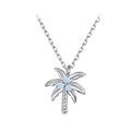 925 Sterling Silver + Nano Opal Stone Pendant Necklace for Women
