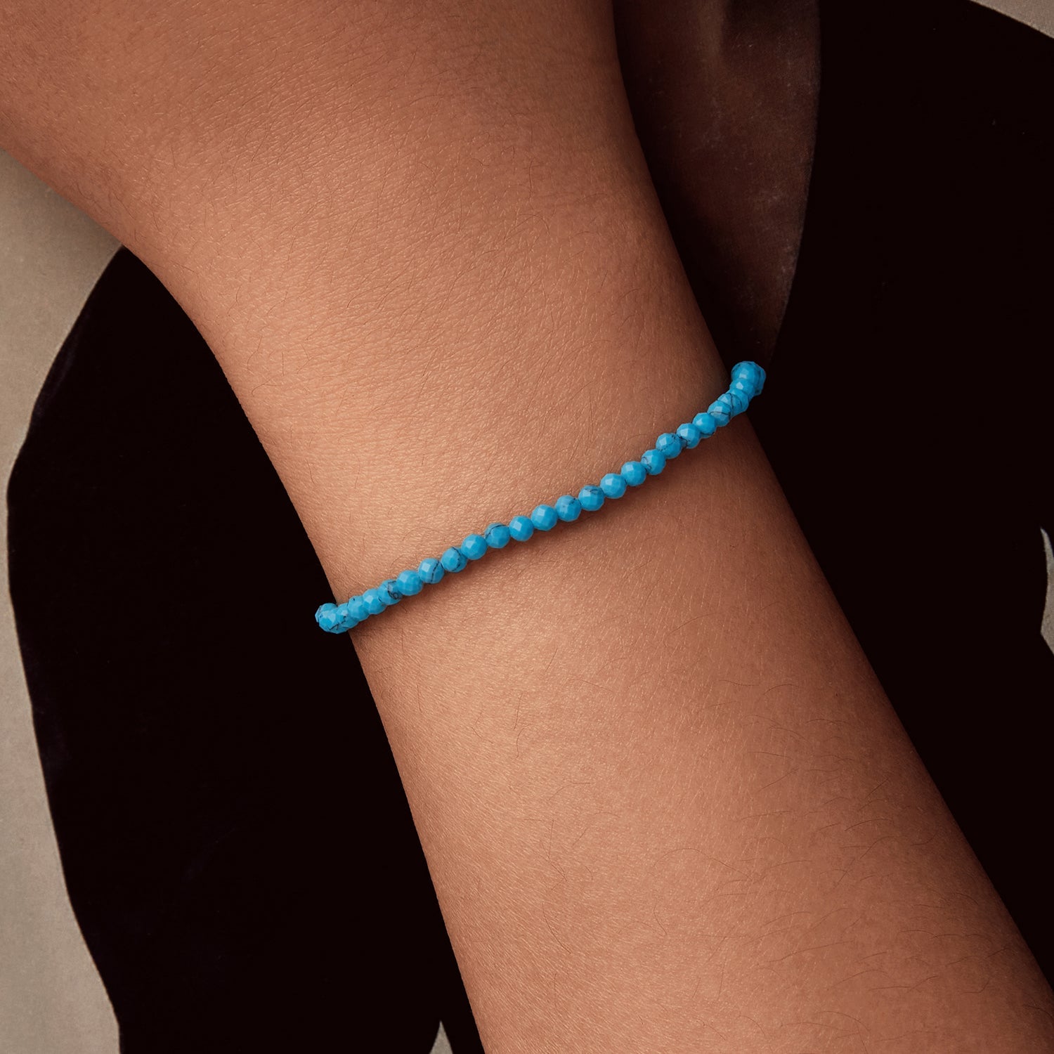 925 Sterling Silver Synthetic Turquoise Bracelet with White Gold Plating for Women