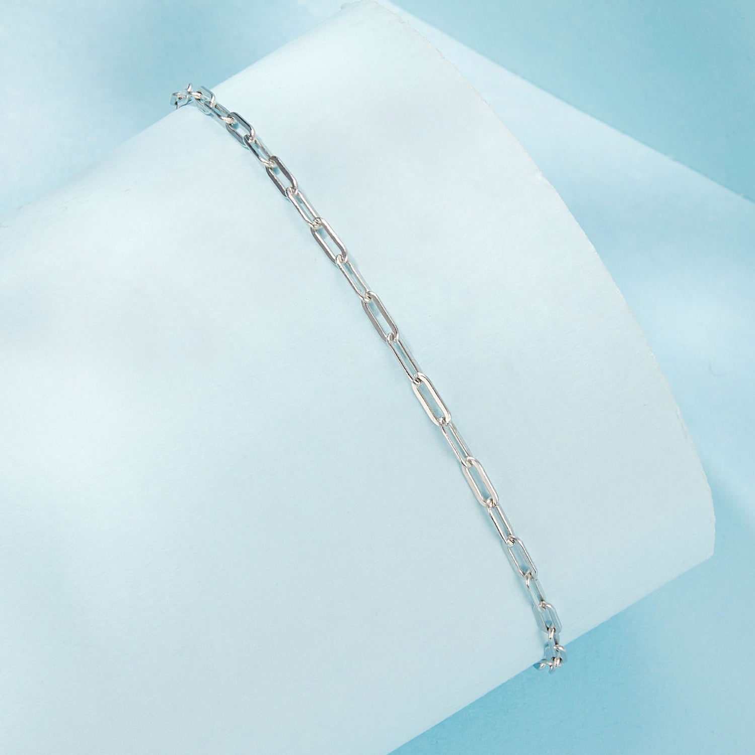 925 Sterling Silver Plated White Gold Adjustable Bracelet for Women