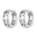 925 Sterling Silver Oxidized Earrings for Women 1.2*0.4cm
