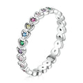 925 Sterling Silver & Platinum Plated 0.29cm CZ Ring for Women Size 6.0