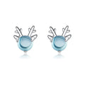 925 Sterling Silver Transparent Glass Earrings