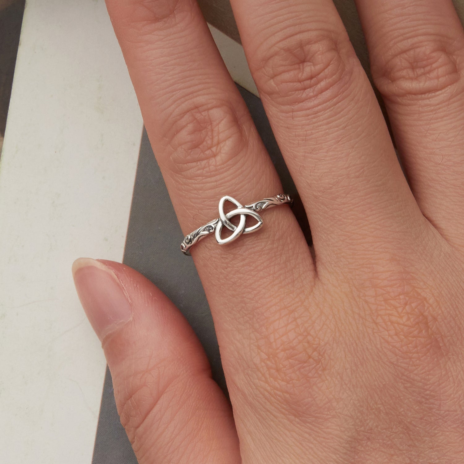 925 Sterling Silver Oxidized Silver Ring for Women