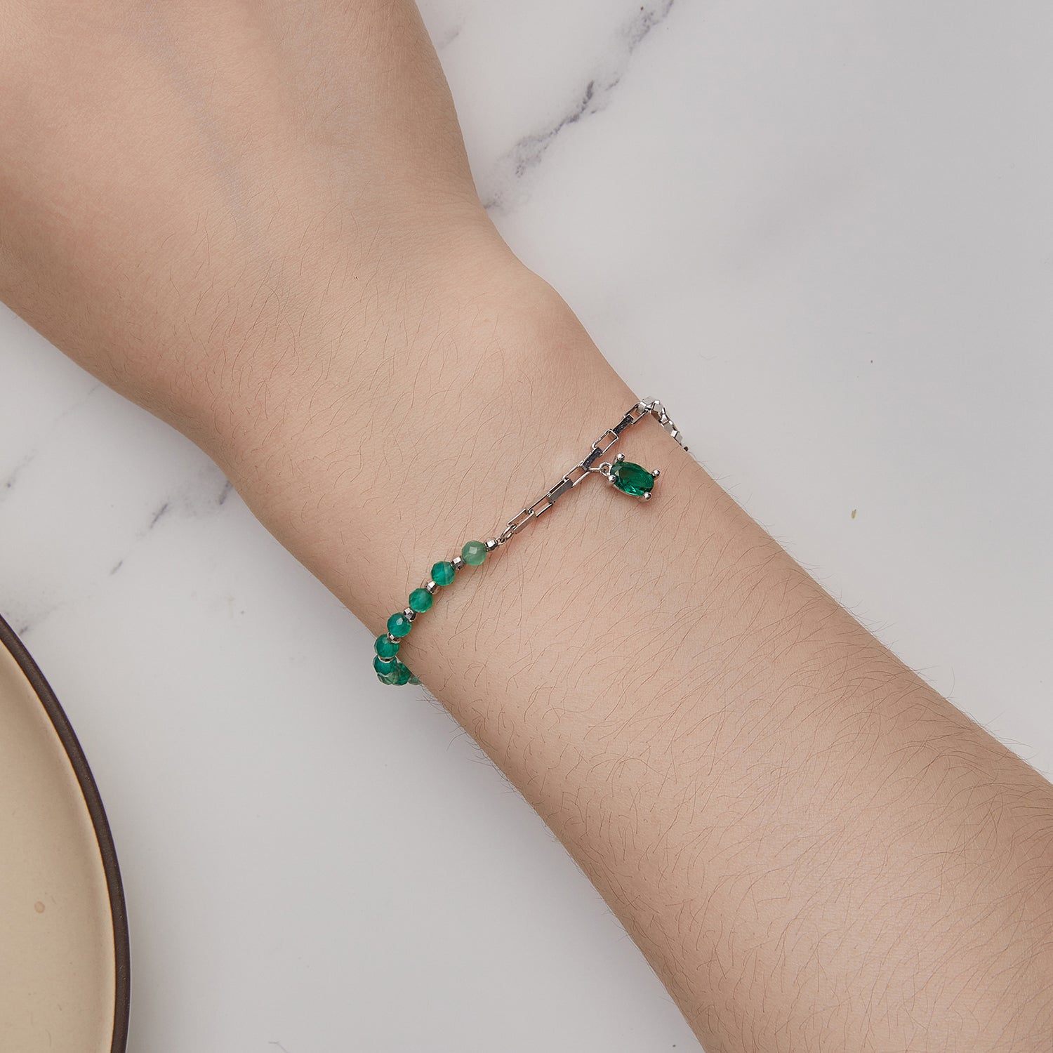 925 Sterling Silver Bracelet with Pavé Setting CZ - 210mm - for Women