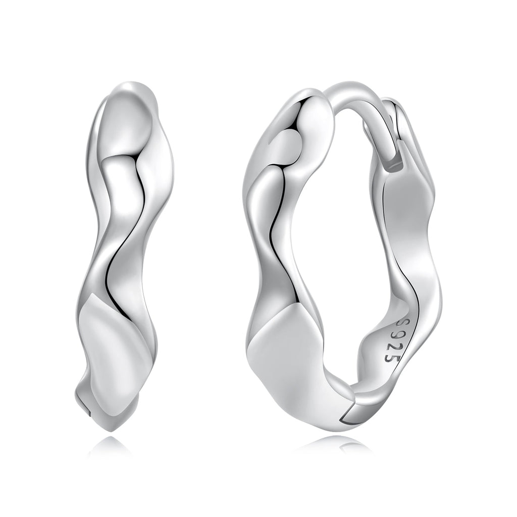 925 Sterling Silver White Gold Plated Earrings