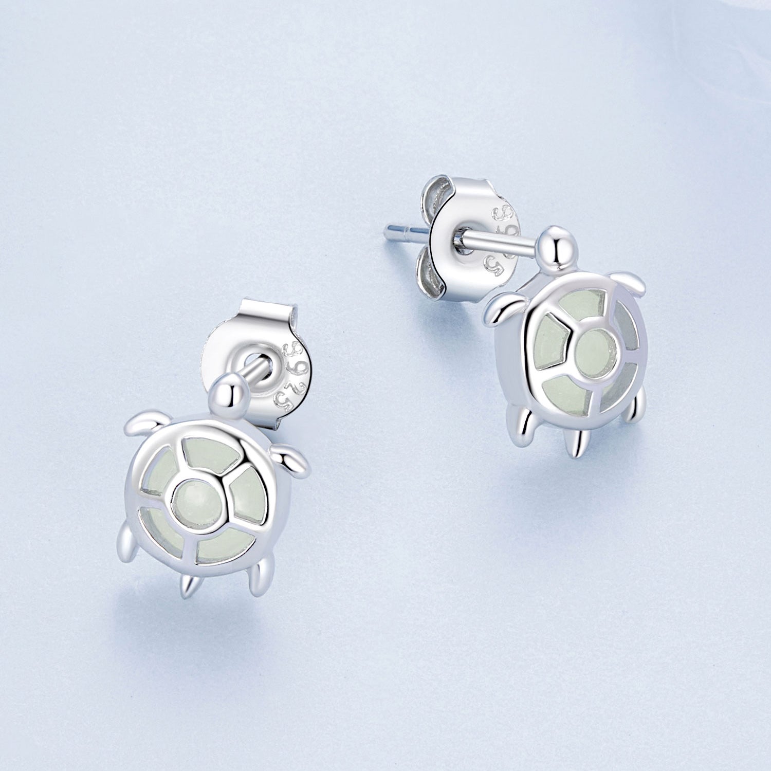 925 Sterling Silver Luminous Stone Earrings