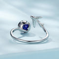 925 Silver 1.8mm Lapis Lazuli Ring