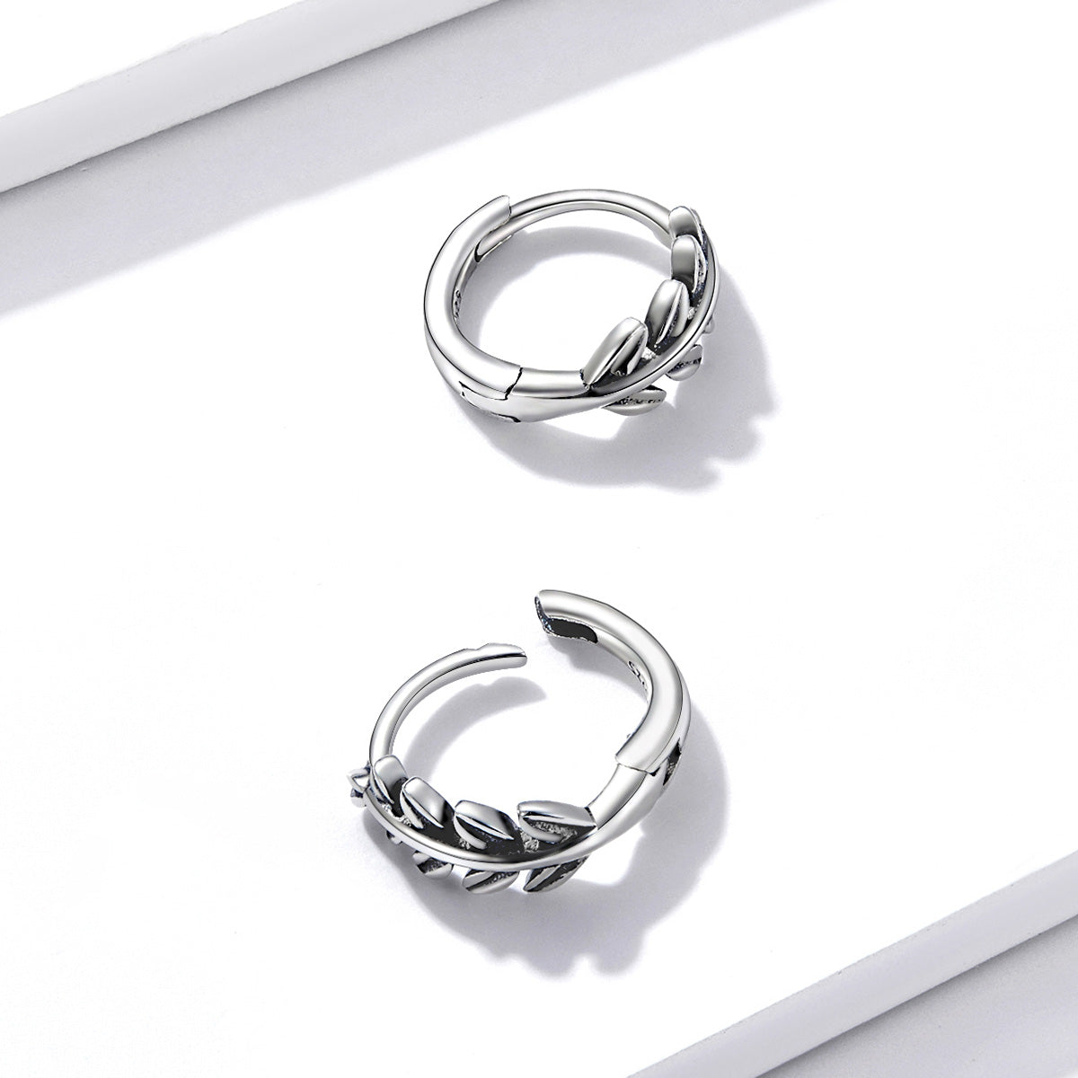 S925 Oxidized Silver Earrings 1.2*0.5cm for Women