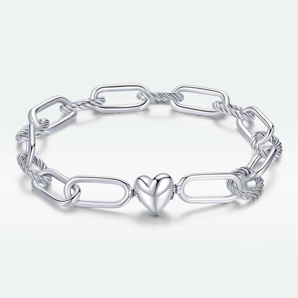 925 Sterling Silver Oxidized Bracelet 17cm for Women