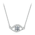 925 Sterling Silver Moissanite Necklace 40+5cm in Length for Women