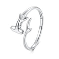 925 Sterling Silver Oxidized Silver Ring 0.16cm Width for Women