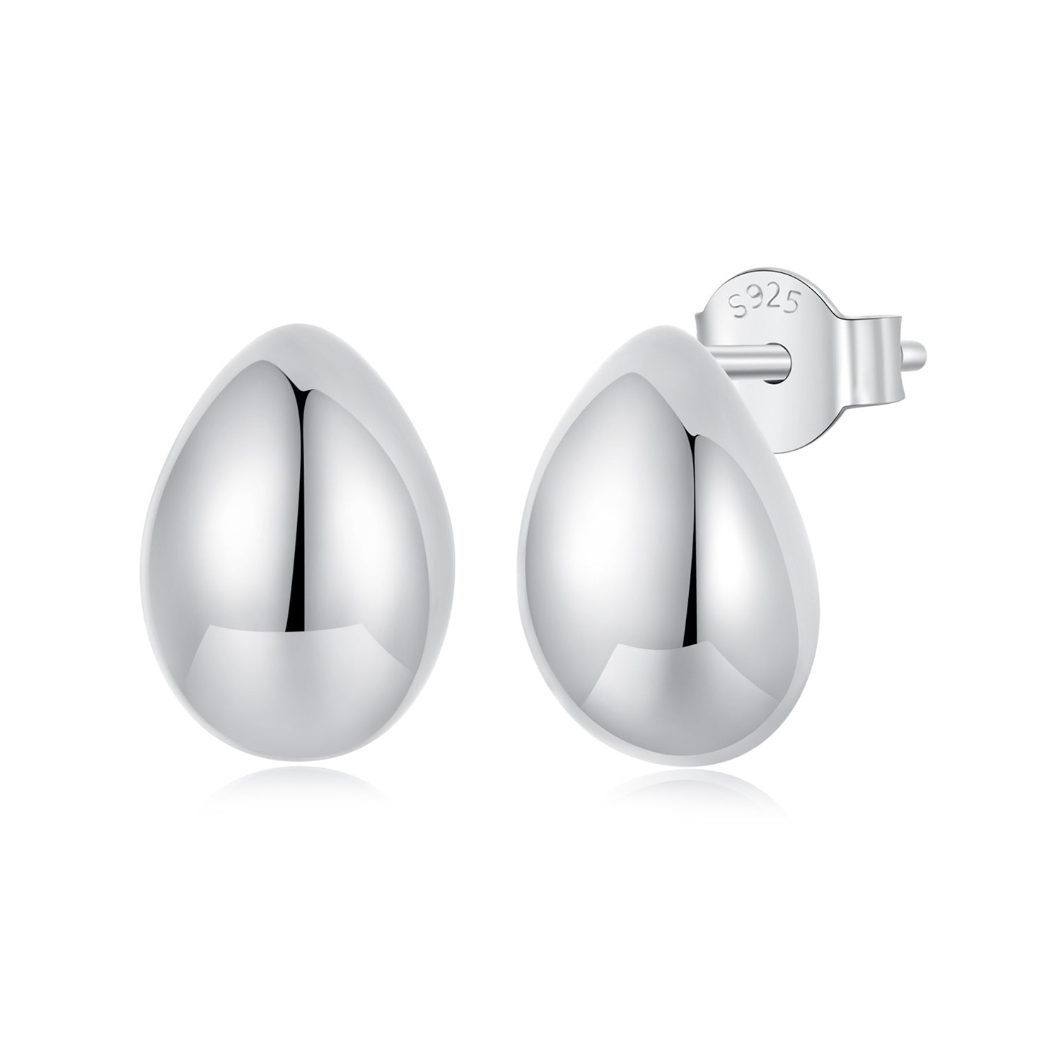 925 Sterling Silver Earrings 10x7mm with Oxidized Silver for Women