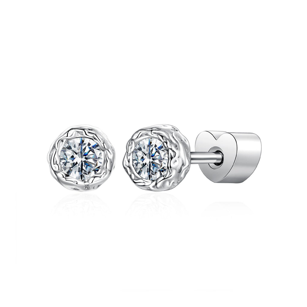 925 Sterling Silver 0.5 Carat Moissanite Earring for Women