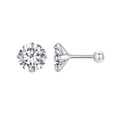 925 Sterling Silver Pavé Setting CZ Earrings for Women