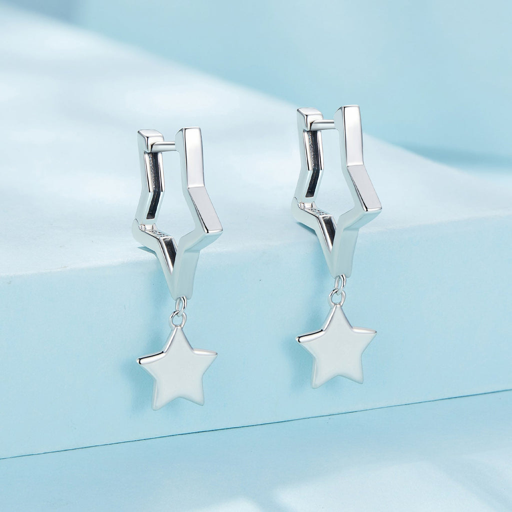 925 Sterling Silver Earrings 25*8mm for Women