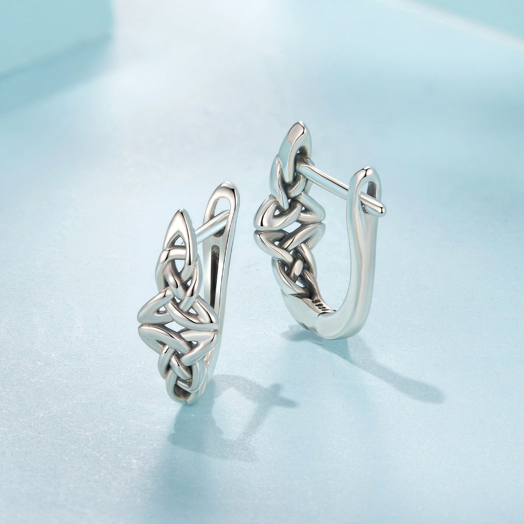 925 Sterling Silver Oxidized Silver Hoop Earrings 1.4*0.5cm for Women