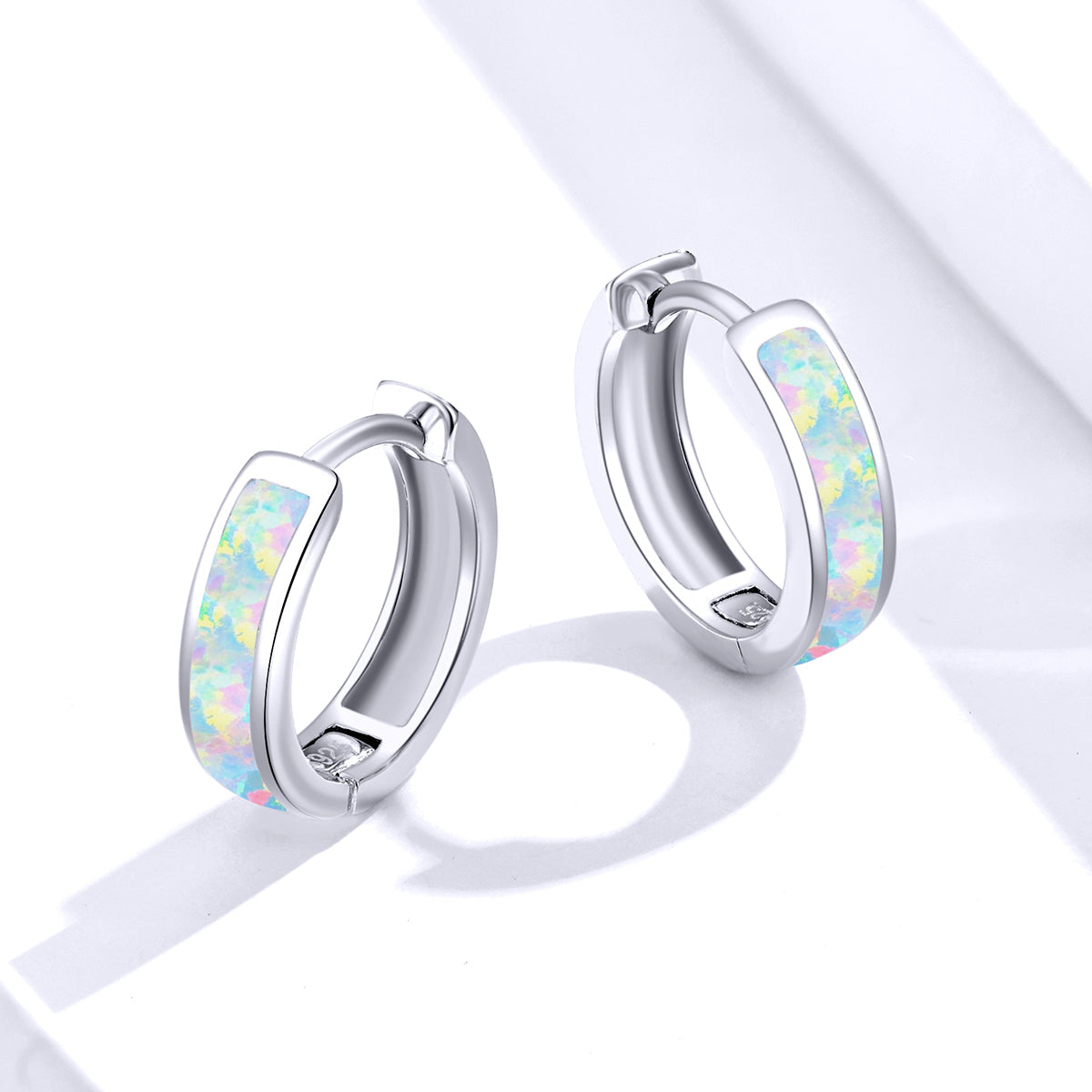 925 Sterling Silver Opal Earrings for Women
